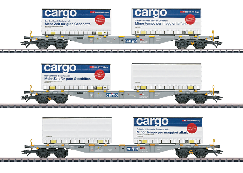 Märklin 47463 Containertragwagen-Set SBB Cargo Containertragwagen-Set SBB Cargo