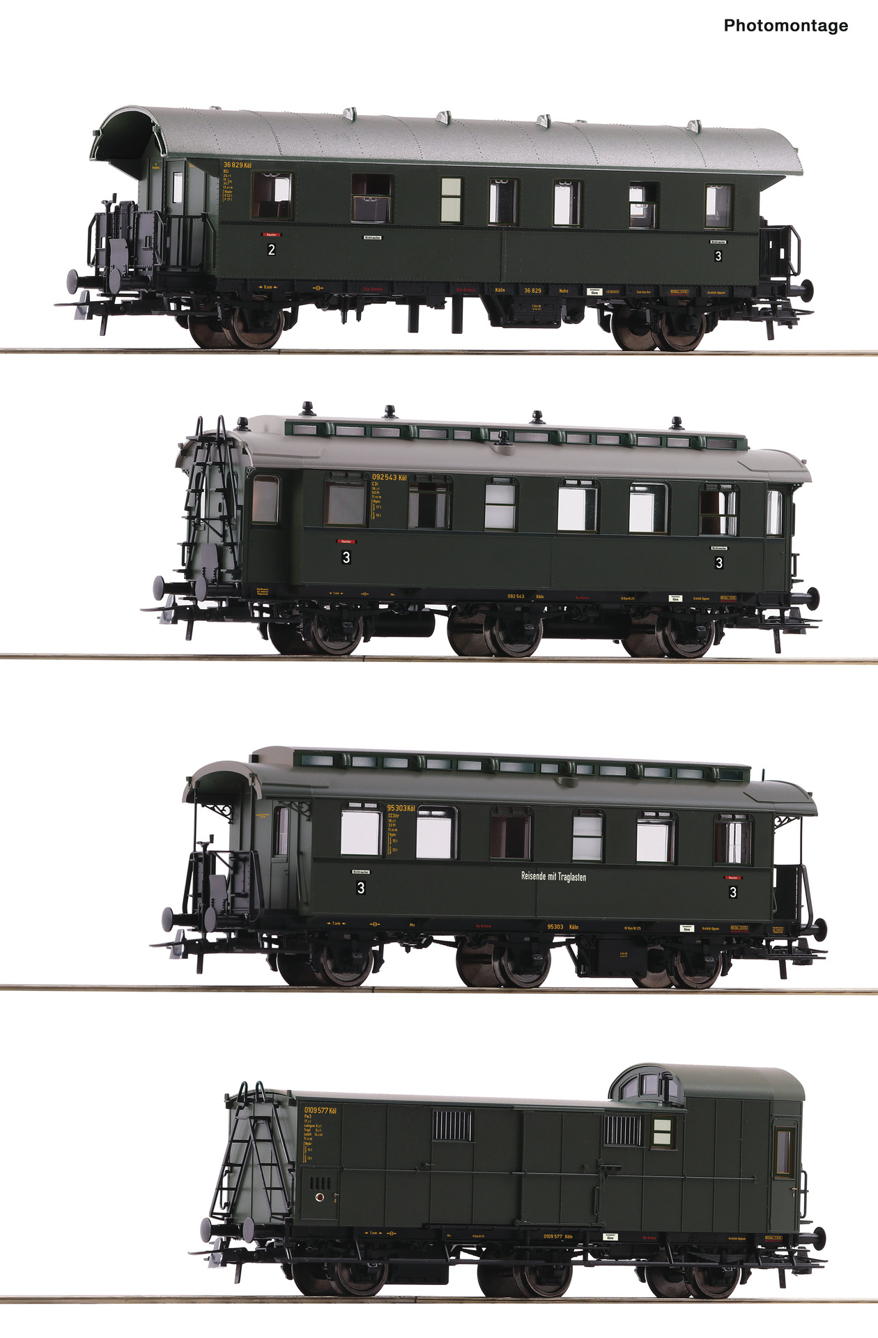 Roco 74014 4-tlg. Set: Personenzug, DB 