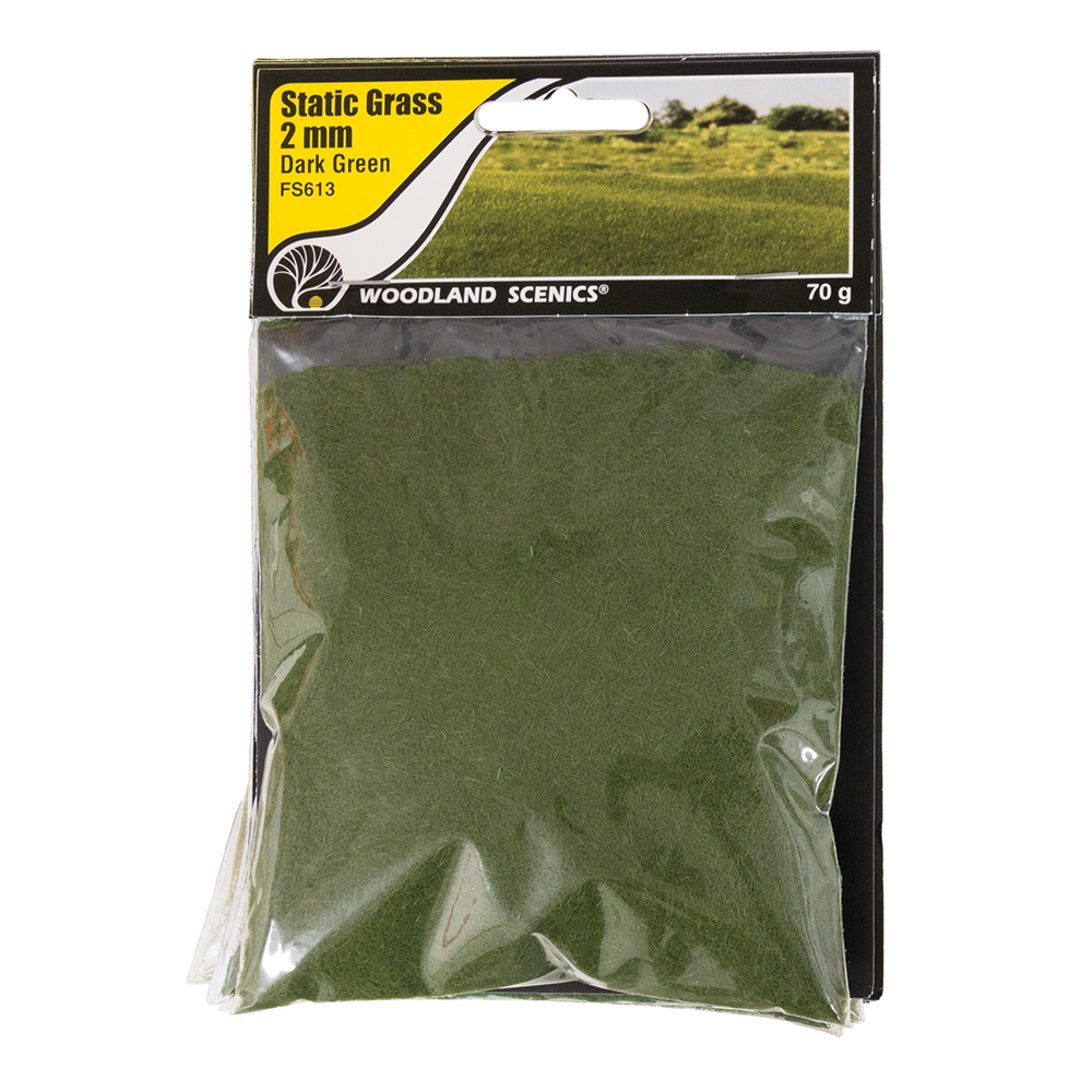2mm Static Grass Dark Green 